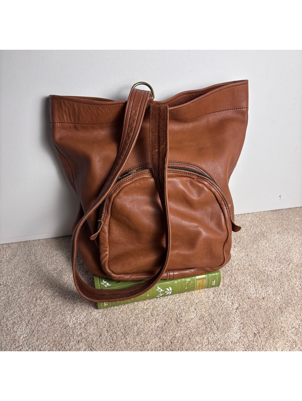 Smooth Leather Convertible Sling Bag - Picture 3 of 7